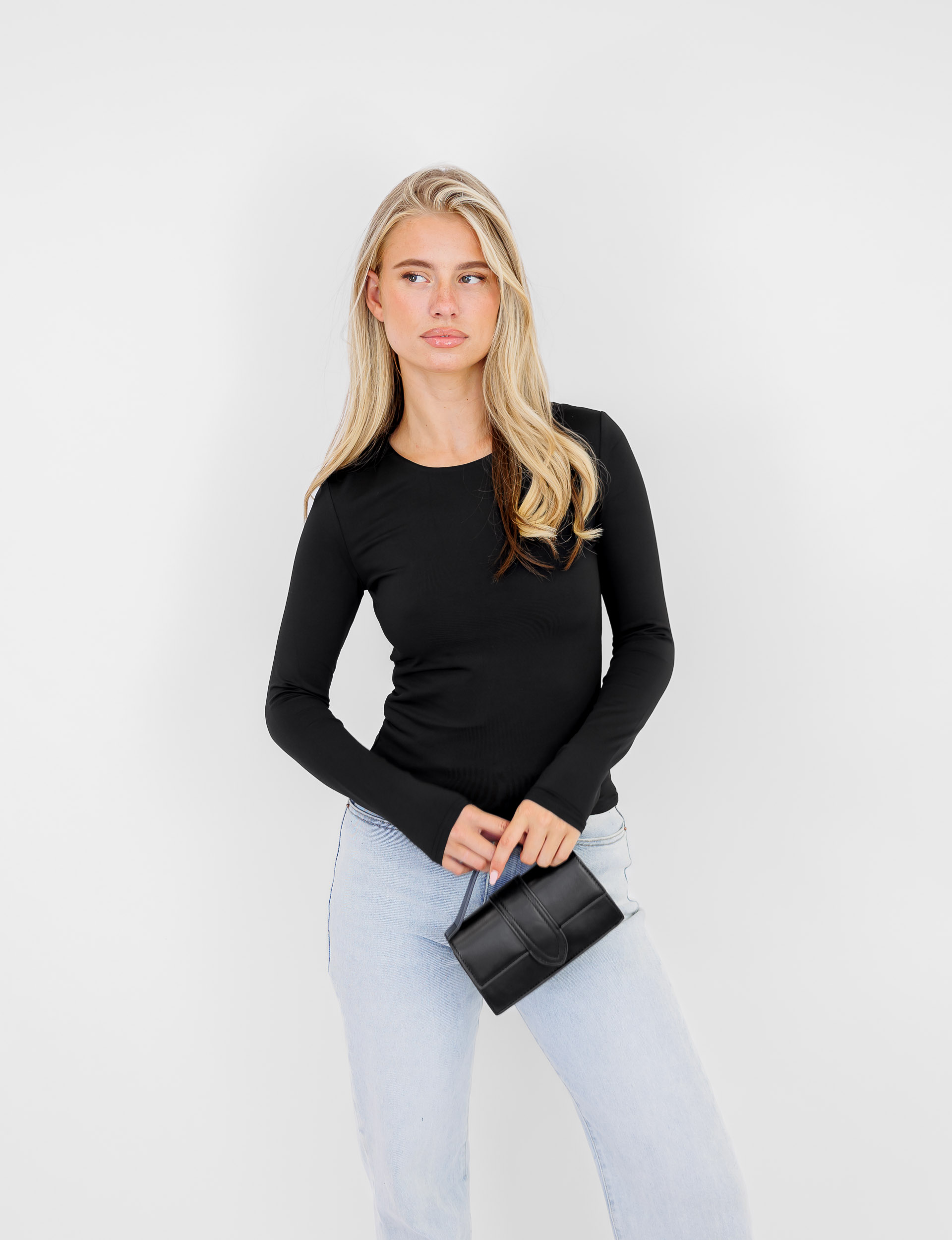 Merle basic top zwart - Afbeelding 2