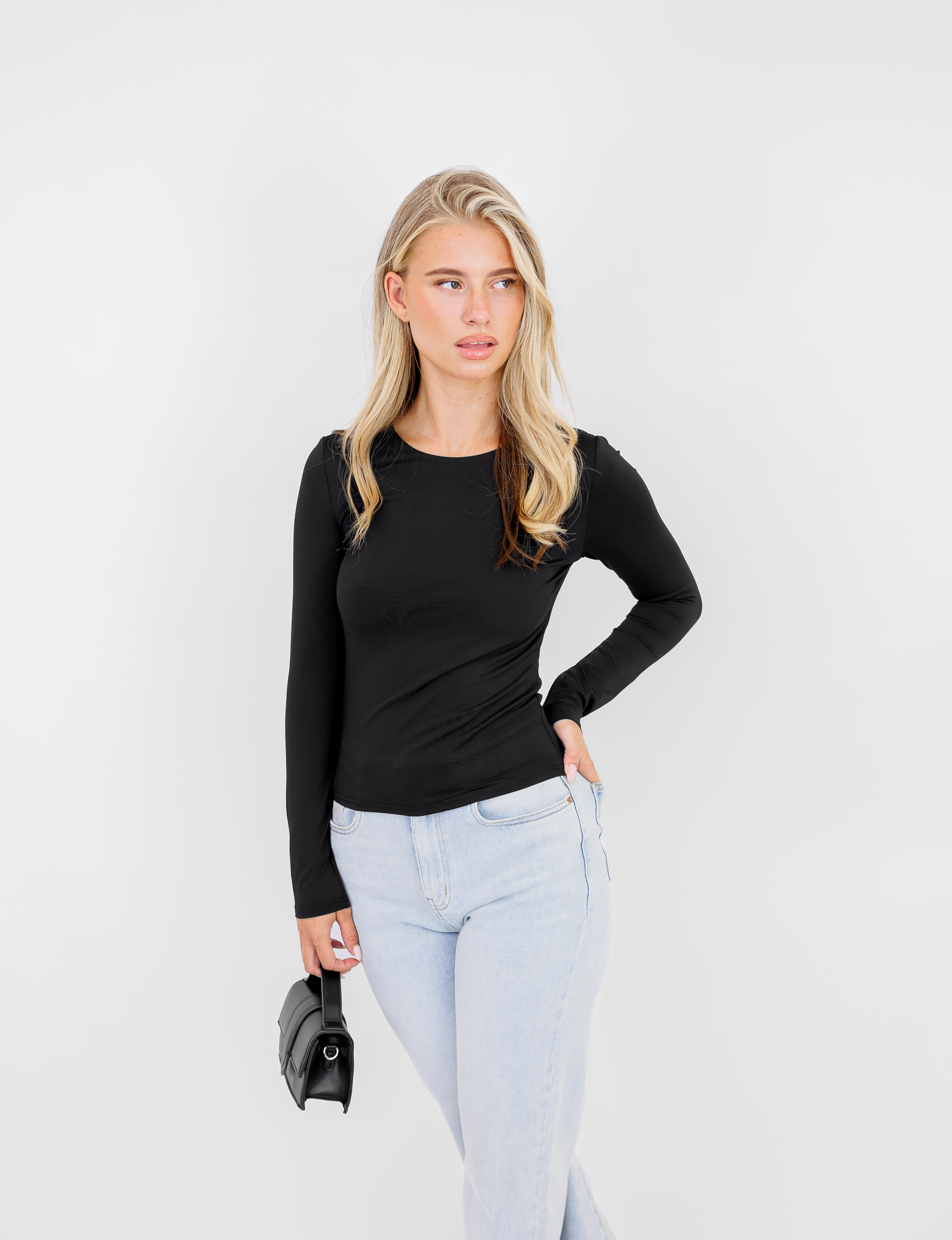 Merle basic top zwart - Afbeelding 5