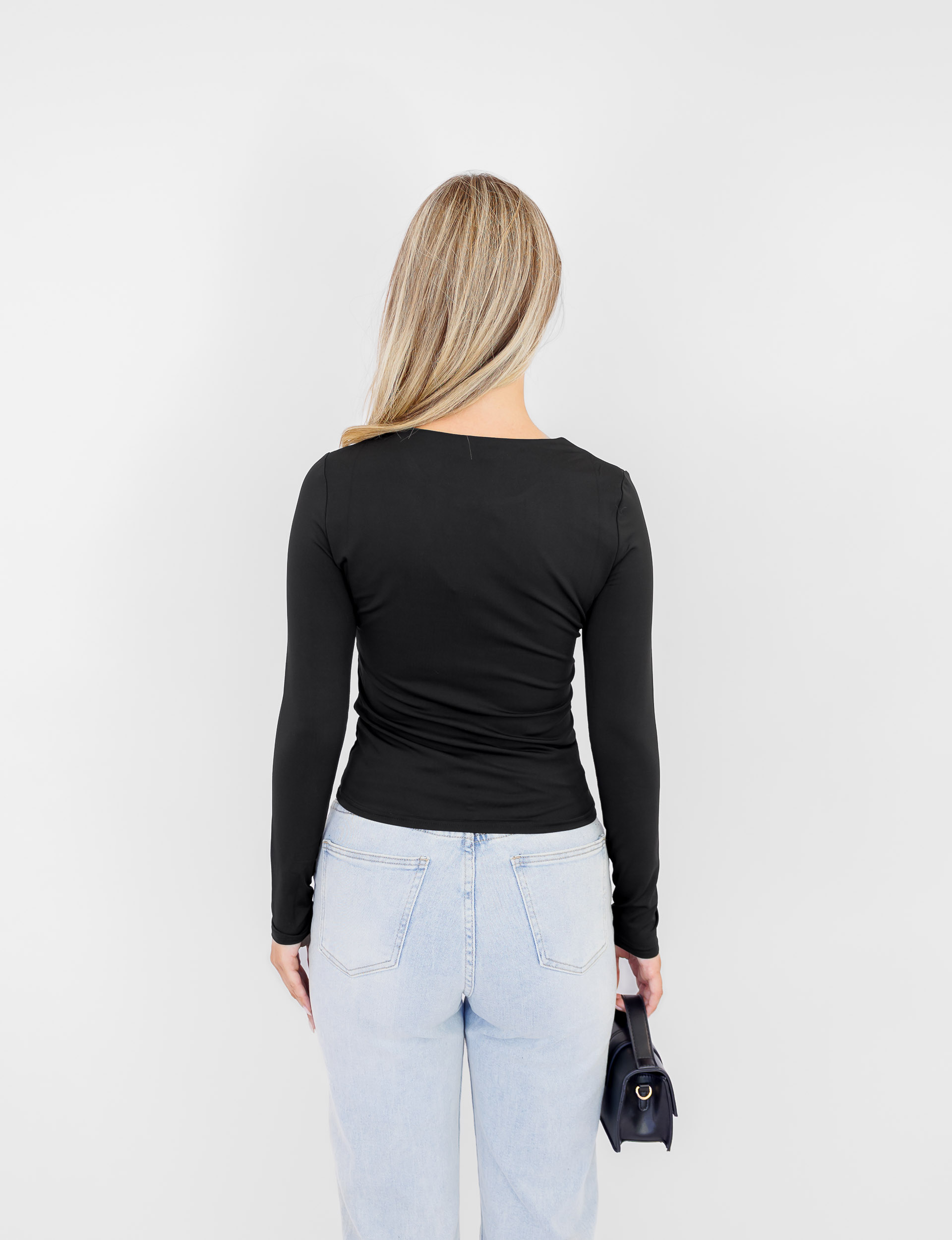 Merle basic top zwart - Afbeelding 4