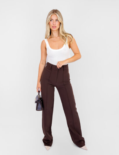 Terri pantalon donker bruin