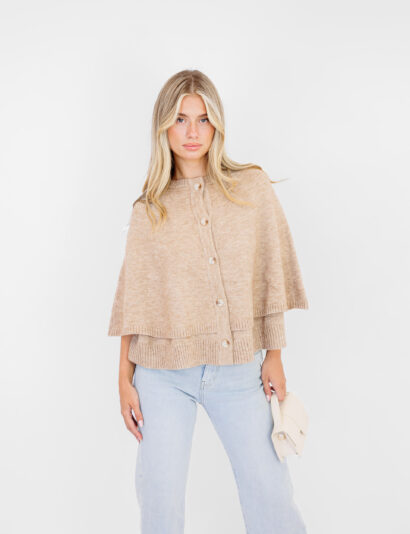 pre order Nola poncho taupe