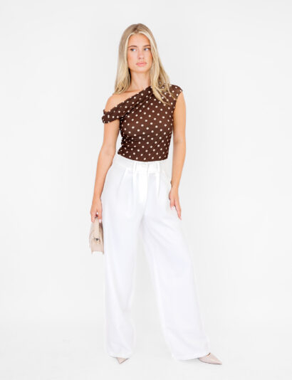 Alternative view of Nomi polka dot top bruin