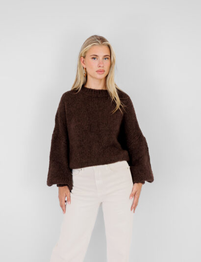 Kiki trui donker bruin