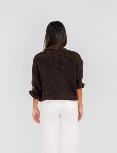 Alternative view of Beau trui donker bruin