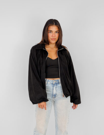 Tara jasje suede zwart