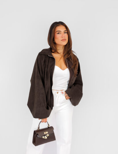 Tara jasje suede bruin