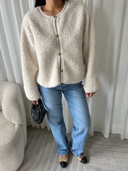 Naomi teddy jasje creme