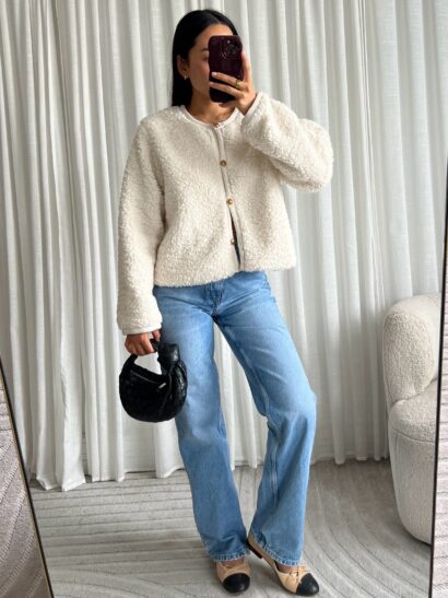 Alternative view of Naomi teddy jasje creme