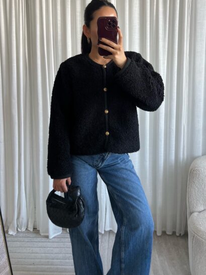 Alternative view of Naomi teddy jasje zwart