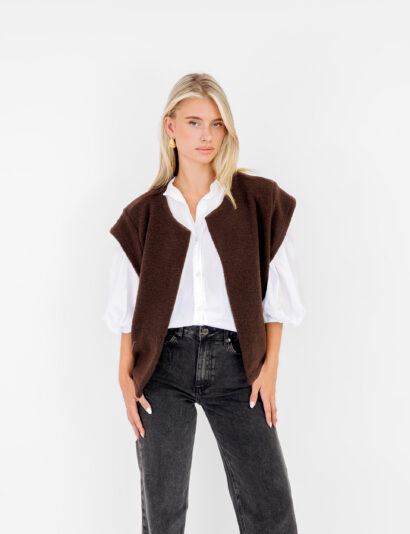 pre order Maudi gilet bruin