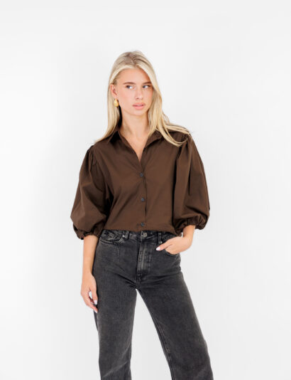 Maily blouse bruin