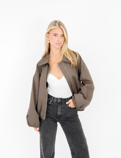 Lory jas ballonmouw bruin