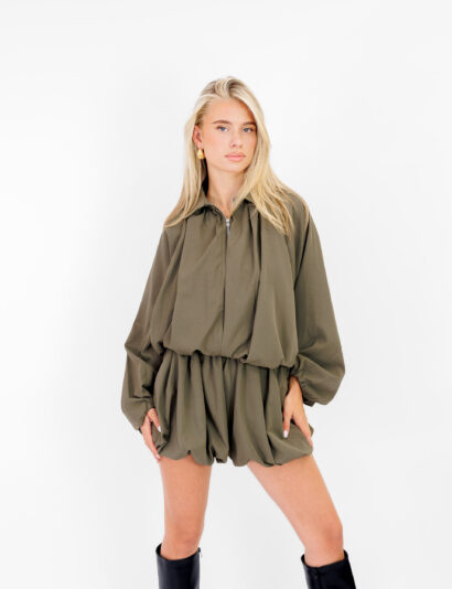 Skyler ballon jas groen