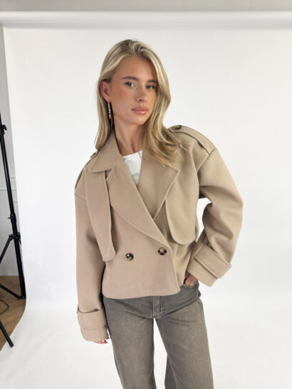 Alternative view of Isadora trenchcoat sand