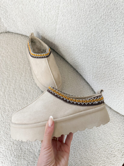 June pantoffels beige