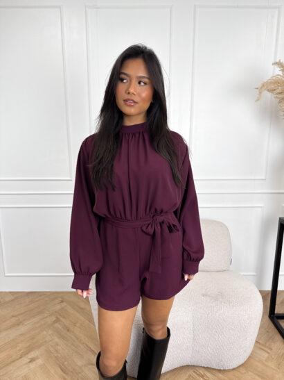 Line playsuit bordeaux