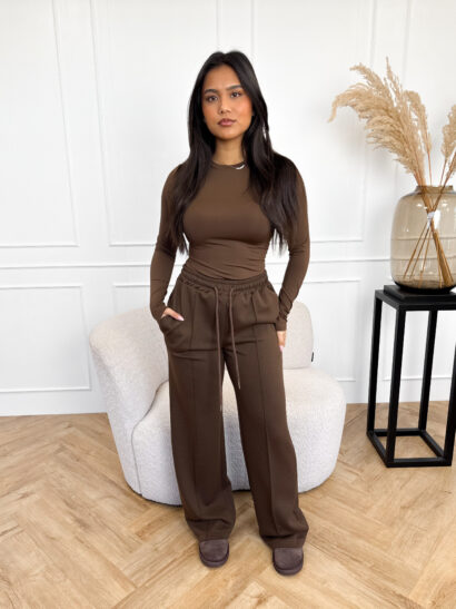 Zora comfy broek bruin